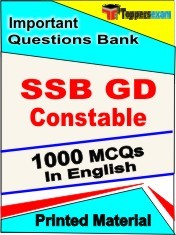 SSB GD Constable Exam 1000 Objective MCQ / Question Bank in English Book / Printed Material.