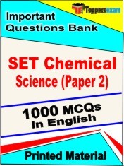 SET Chemical Science (Paper 2) Exam 1000 Objective MCQ / Question Bank in English Book / Printed Material.