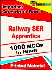 RAILWAY SER APPRENTICE Exam 1000 Objective MCQ / Question Bank in Hindi Book / Printed Material.