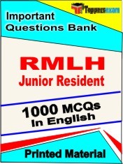 RMLH JUNIOR RESIDENT Exam 1000 Objective MCQ / Question Bank in English Book / Printed Material.
