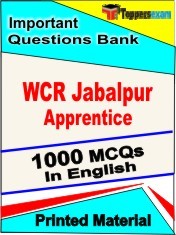 WCR JABALPUR APPRENTICE Exam 1000 Objective MCQ / Question Bank in English Book / Printed Material.