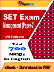 EBook of SET EXAM MANAGEMENT (PAPER-2) Exam (Objective Questions /MCQ) PDF in English