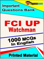 FCI UP Watchman Exam 1000 Objective MCQ / Question Bank in English Book / Printed Material.