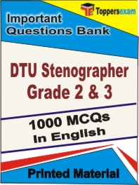 DTU Stenographer (Grade 2 & 3) Book in English - Objective MCQ