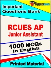 RCUES AP Junior Assistant Exam 1000 Objective MCQ / Question Bank in English Book / Printed Material.