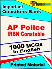 AP Police IRBN Constable Exam 1000 Objective MCQ / Question Bank in English Book / Printed Material.