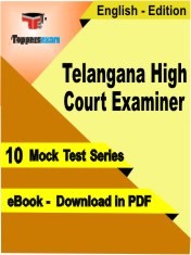 eBook of Telangana High Court Examiner Exam (10 Mock Test/Practice Set) in PDF Format in English