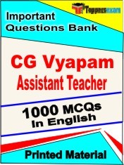 CG Vyapam Assistant Teacher Exam 1000 Objective MCQ / Question Bank in English Book / Printed Material.