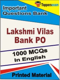 Lakshmi Vilas Bank PO Book in English - Objective MCQ