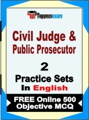 Civil Judge & Public Prosecutor Exam 2 Mock Test / Practice Sets Book English & FREE Online 500 Objective MCQ.