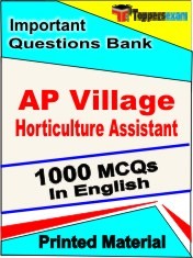 AP Village Horticulture Assistant Exam 1000 Objective MCQ / Question Bank in English Book / Printed Material.