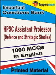 HPSC Assistant Professor (Defence and Strategic Studies) Book in English - Objective MCQ
