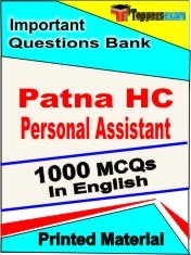 Patna HC Personal Assistant Exam 1000 Objective MCQ / Question Bank in English Book / Printed Material.
