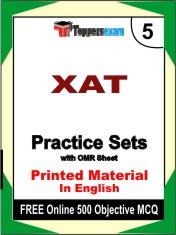 XAT Exam 5 Mock Test / Practice Sets Book English & FREE Online 500 Objective MCQ.