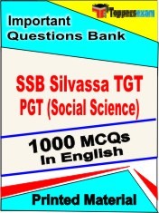 SSB Silvassa TGT PGT (Social Science) Exam 1000 Objective MCQ / Question Bank in English Book / Printed Material.
