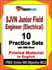 SJVN Junior Field Engineer (Electrical) Exam 10 Practice Sets Book English & FREE Online 500 Objective MCQ.