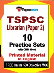 TSPSC Librarian Paper 2 Exam 10 Practice Sets Book English & FREE Online 500 Objective MCQ.