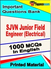 SJVN Junior Field Engineer (Electrical) Exam 1000 Objective MCQ / Question Bank in English Book / Printed Material.