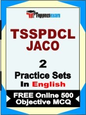 TSSPDCL JACO Exam 2 Mock Test / Practice Sets Book English & FREE Online 500 Objective MCQ.
