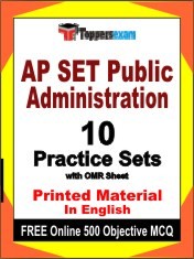 AP SET Public Administration Exam 10 Practice Sets Book English & FREE Online 500 Objective MCQ.