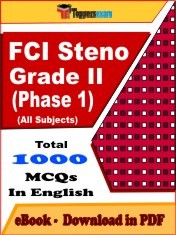 EBook of FCI Steno Grade II Phase 1 Exam (Objective Questions /MCQ) PDF in English