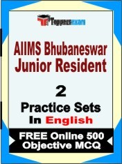 AIIMS Bhubaneswar Junior Resident Exam 2 Mock Test / Practice Sets Book  English  & FREE Online 500 Objective MCQ.