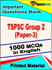 TSPSC Group 2 (Paper-3) Exam 1000 Objective MCQ / Question Bank in English Book / Printed Material.