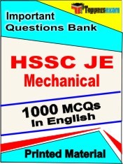 HSSC JE Mechanical Exam 1000 Objective MCQ / Question Bank in English Book / Printed Material.