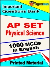 AP SET Physical Science Exam 1000 Objective MCQ / Question Bank in English Book / Printed Material.