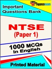 NTSE Paper 1 Exam 1000 Objective MCQ / Question Bank in English Book / Printed Material.