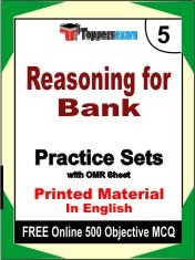 Reasoning for Bank Exam 5 Mock Test / Practice Sets Book English & FREE Online 500 Objective MCQ.