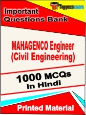 MAHAGENCO Engineer (Civil Engineering) Exam 1000 Objective MCQ / Question Bank in Hindi Book / Printed Material.