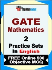 GATE Mathematics Exam 2 Mock Test / Practice Sets Book  English  & FREE Online 500 Objective MCQ.