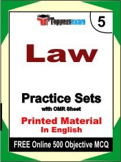 Law Exam 5 Mock Test / Practice Sets Book English & FREE Online 500 Objective MCQ.