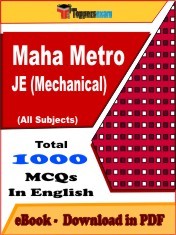 EBook of Maha Metro JE (Mechanical) Exam (Objective Questions /MCQ) PDF in English