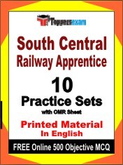 South Central Railway Apprentice Exam 10 Practice Sets Book English & FREE Online 500 Objective MCQ.