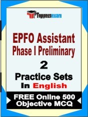 EPFO Assistant Phase I Preliminary Test Book in English - Question Paper / Practice Set