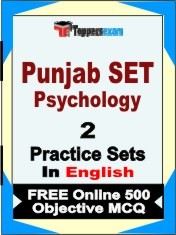 Punjab SET Psychology Exam 2 Mock Test / Practice Sets Book  English  & FREE Online 500 Objective MCQ.