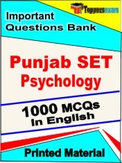 Punjab SET Psychology Exam 1000 Objective MCQ / Question Bank in English Book / Printed Material.