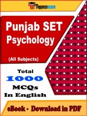 EBook of Punjab SET Psychology Exam (Objective Questions /MCQ) PDF in English