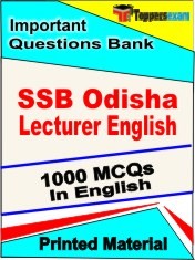 SSB Odisha Lecturer English Exam 1000 Objective MCQ / Question Bank in English Book / Printed Material.
