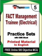FACT Management Trainee (Electrical) Exam 5 Mock Test / Practice Sets Book English & FREE Online 500 Objective MCQ.