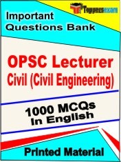 OPSC Lecturer Civil (Civil Engineering) Exam 1000 Objective MCQ / Question Bank in English Book / Printed Material.