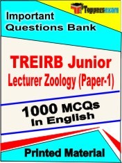 TREIRB Junior Lecturer Zoology (Paper-1) Exam 1000 Objective MCQ / Question Bank in English Book / Printed Material.