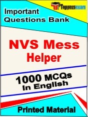 NVS Mess Helper Exam 1000 Objective MCQ / Question Bank in English Book / Printed Material.