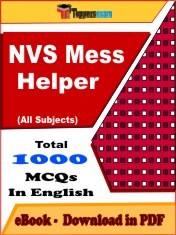 NVS Mess Helper PDF Book In English - MCQ / Objective Questions