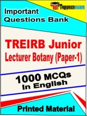 TREIRB Junior Lecturer Botany (Paper-1) Exam 1000 Objective MCQ / Question Bank in English Book / Printed Material.