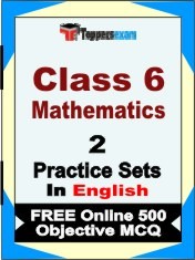 Class 6 Mathematics Exam 2 Mock Test / Practice Sets Book English & FREE Online 500 Objective MCQ.