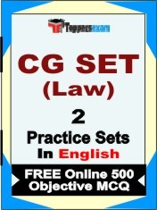 CG SET (Law) Exam 2 Mock Test / Practice Sets Book  English  & FREE Online 500 Objective MCQ.