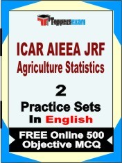 ICAR AIEEA JRF Agriculture Statistics Exam 2 Mock Test / Practice Sets Book  English  & FREE Online 500 Objective MCQ.